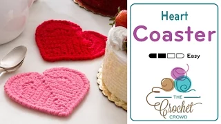 Crochet Heart Coasters | EASY | The Crochet Crowd
