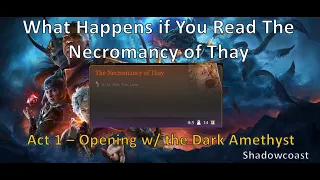 What Happens if You Open and Read The Necromancy of Thay (Act 1) in Baldur's Gate 3!