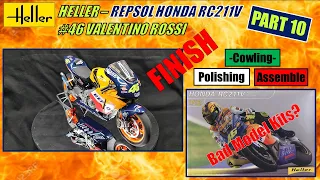 How to build HELLER 1/12 MotoGP Repsol Honda RC211V - Valentino Rossi Part 10 (FINISH)