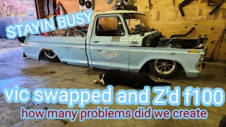 CROWN VIC SWAPPED AND Z'D F100 PROGRESS  @EYE_SPIDER @OlysGarage @honestpeytonsspeedshop