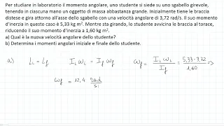 Conservazione del momento angolare - Esercizi