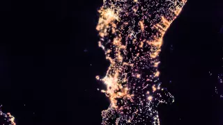 ISS Timelapse - Italy city lights (12 Febbraio 2015)