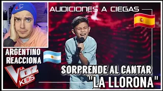 Reaccion Samuel Martín Canta "La Llorona" | Audiciones a Ciegas | La Voz Kids Antena 3 2023