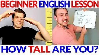 Easy Beginner English Listening Course Lesson: How Tall Are You? 🧍‍♂️📏 English Comprehensible Input