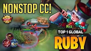 MVP Play! Offlane Ruby nonstop Control [ Top 1 Global Ruby Best Build ] By.Riz - Mobile Legends