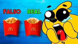 ¡COMIDA en DIBUJOS vs. COMIDA REAL! #2 😱🍟 ¿PUEDES ADIVINAR el REAL? 🔥 VIDEO REACCIÓN