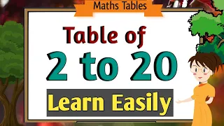 Table of 2 to 20 | Rhythmic Table of 2 to 20 | Multiplication Table of 2 to 20 | Learn with Tara