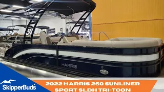 2022 Harris 250 Sunliner Sport SLDH Tri-Toon Tour SkipperBud's