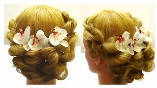 Wedding hairstyle/ Festive haircut 💓 Прически на свадьбу своими руками  2018