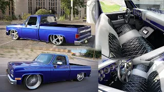 1976 C10 on Air bag suspension cruises 24x12 intro wheels in Albuquerque New Mexico!