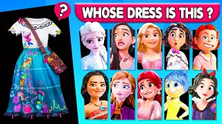 🔥 Guess the DISNEY CHARACTER by their DRESS? Disney Princess, Disney Character, Disney Song