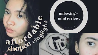 affordable ringlight (unboxing + mini review) || shopee ph