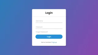 Animated Login Form using HTML & CSS only | No JavaScript or jQuery