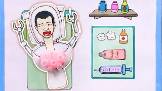 [🌟paper diy🌟] Skibidi Toilet Is Also A Pain In The Ass - Skibidi 화장실도 엉덩이가 아프다 - ASMR DIY Paper