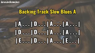 Slow Blues Guitar Backing Track in A