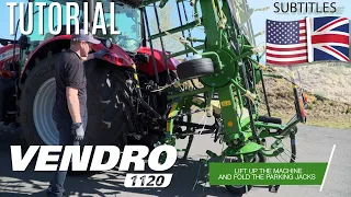 How to attach a KRONE rotary tedder properly / Tutorial / KRONE VENDRO 1120