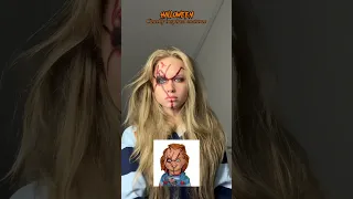 Chucky Costume for BEGINNERS #halloween #tutorial #halloweencostume #chucky  #halloween2023 #makeup