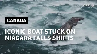 Boat stuck above Niagara Falls for over a century moves downriver | AFP