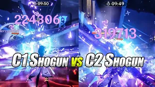 Raiden Shogun C1 vs C2 Damage comparison | Genshin Impact