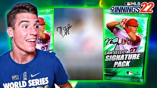 I FINALLY PULLED HIS SIG! Team Select Signature Pack Opening! - MLB 9 Innings 22