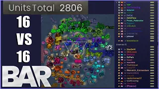 HUGE 32 Player Battle in Beyond All Reason 16v16's!