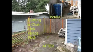 How to Cut Chain Link Fence Posts - DIY