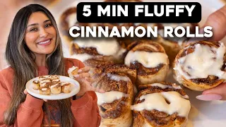 5 MINUTE Fluffy Cinnamon Rolls With Only 5 Ingredients! Airfryer I Low Carb