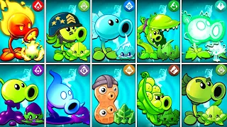 PvZ2 - All Pea & Mint Level 1 Plants Battlez - Who is Best Pair Plants?