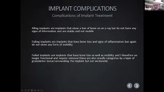 Implant complications and step by step management guide