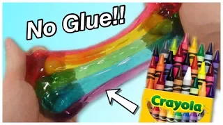 Crayon Slime!! 💦 No Glue School Supply Slime!!