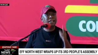 EFF leader Julius Malema addresses the North West Provincial People’s Assembly