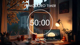 50/10 Pomodoro Timer • Relaxing Piano Music beats to study and relax, productivity • Focus Station