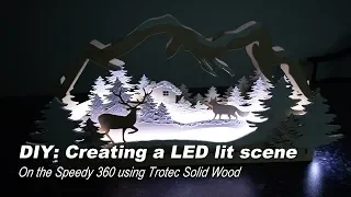 DIY LED lit Christmas Scene | Laser cut wood