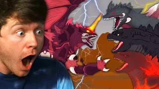 EVOLUTION OF GODZILLA vs DESTOROYAH the FIGHT! (Reaction)