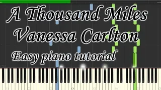 A Thousand Miles - Vanessa Carlton - Very easy and simple piano tutorial synthesia planetcover
