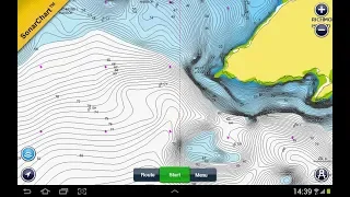 the best program for Android for fishermen showing the depth of reservoirs