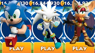 Sonic Dash - Lego  Sonic vs Silver vs Valentine Rouge - All Characters Unlocked - Gameplay