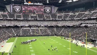 Las Vegas Raiders 2021 Preseason Open Practice at Allegiant Stadium Full Team Introduction