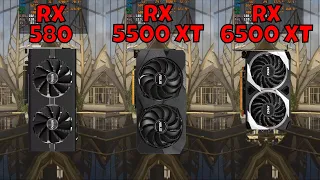 RX 580 vs RX 5500 XT vs RX 6500 XT (In 10 Games)