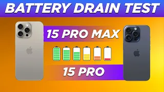 iPhone 15 Pro Max vs iPhone 15 Pro battery drain test | What’s the difference? 🤔