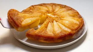 Pear Cake Recipe | Easy Caramel Upside Down Cake