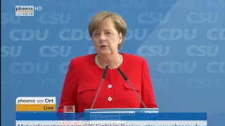 Wahlprogramm der CDU/CSU: Vorstellung durch Angela Merkel und Horst Seehofer am 03.07.2017