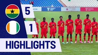 GHANA 🇬🇭 5-1 CÔTE D’IVOIRE 🇨🇮 || GOALS & HIGHLIGHTS || WAFU ZONE B