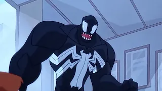 Spectacular Spider-Man Venom Reveals Spider-Man's Identity Scene