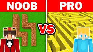 Minecraft NOOB vs PRO: RIESEN LABYRINTH BAU CHALLENGE ⛏