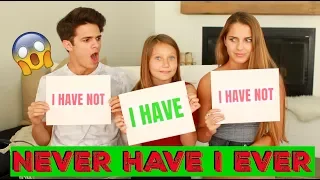 NEVER HAVE I EVER w/ Little Sister and Cousin! | Brent Rivera