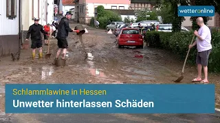 Unwetter mit Starkregen hinterlassen Schäden