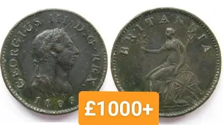 GB 1806 ONE PENNY COIN VALUE + REVIEW George III