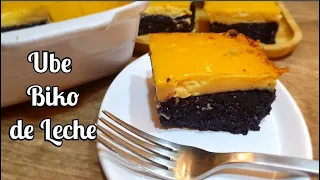 Ube Biko De Leche | How to make Ube Biko with leche flan topping