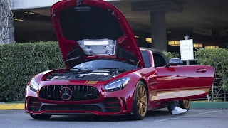 Doing Donuts Around Brand New AMG GTR